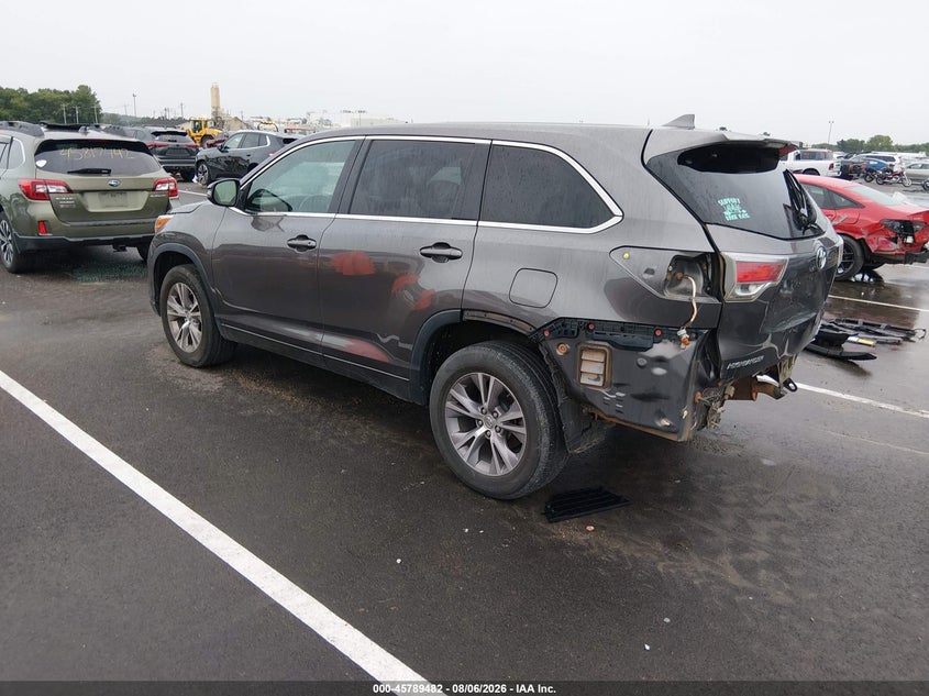 Vin: 5tdzkrfh6fs088996, lot: 46288307, toyota highlander le plus v6 20153
