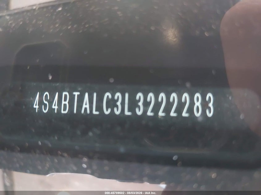 SUBARU OUTBACK 2020 VIN 4S4BTALC3L3222283