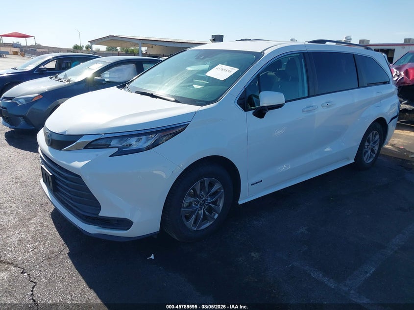 Vin: 5tdkskfc0ms039481, lot: 46288419, toyota sienna le 20212