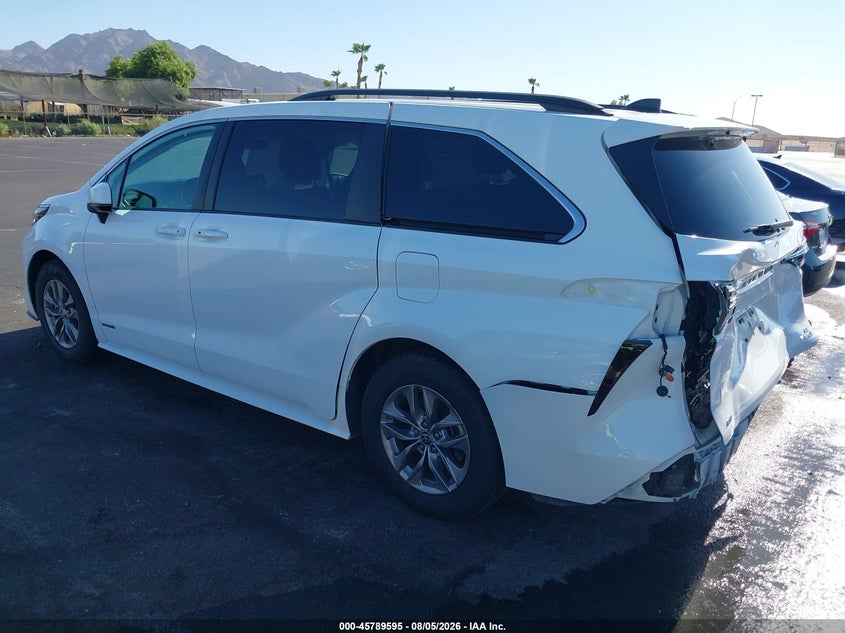 Vin: 5tdkskfc0ms039481, lot: 46288419, toyota sienna le 20213