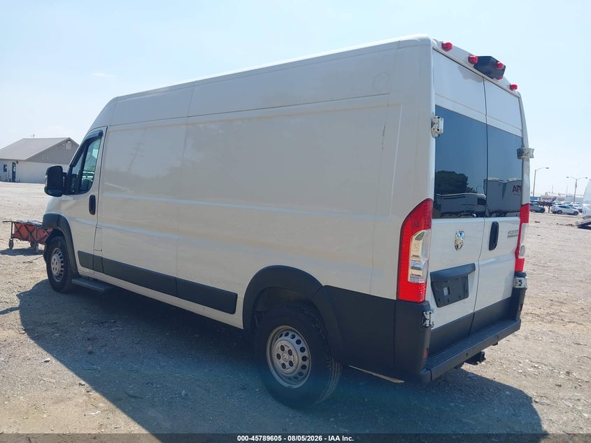 Vin: 3c6lrvdg6re113941, lot: 46288429, ram promaster 2500 tradesman high roof 159 wb w/pass seat 20243
