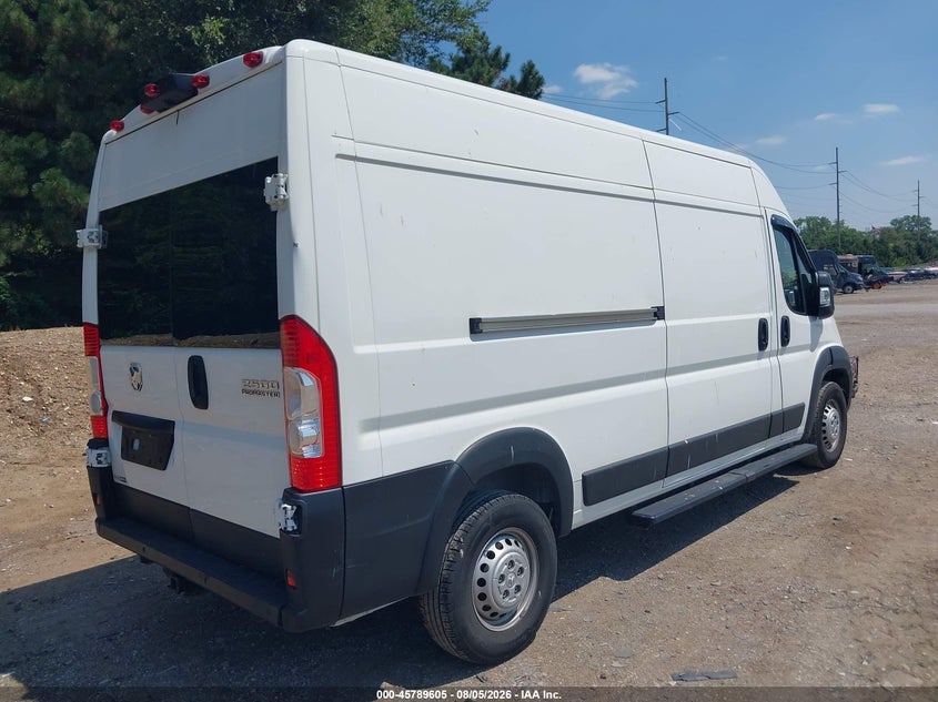 Vin: 3c6lrvdg6re113941, lot: 46288429, ram promaster 2500 tradesman high roof 159 wb w/pass seat 20244