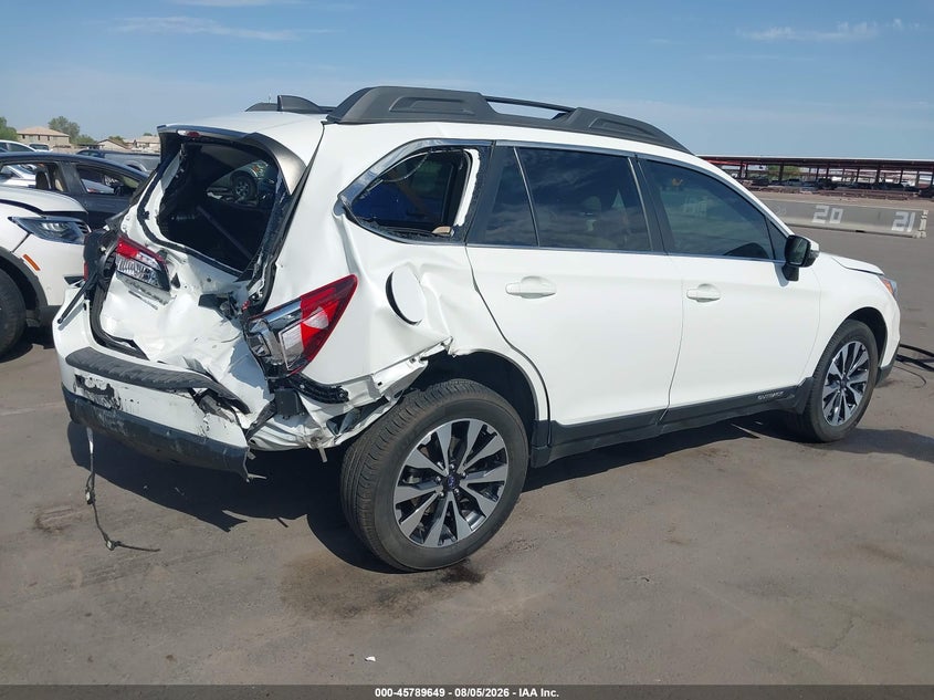 Vin: 4s4bsanc9h3357405, lot: 46288473, subaru outback 2.5i limited 20174