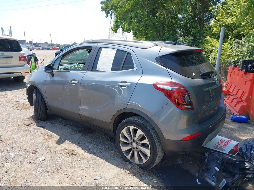 Vin: kl4cjasb6kb805677, lot: 46288721, buick encore fwd preferred 20193