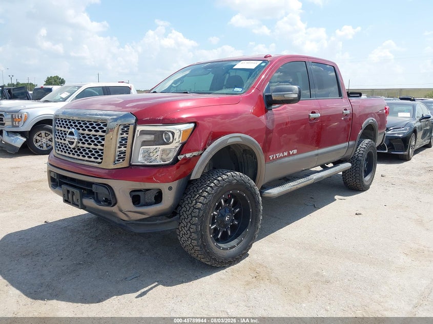 Vin: 1n6aa1e51kn515880, lot: 46288768, nissan titan platinum reserve 20192