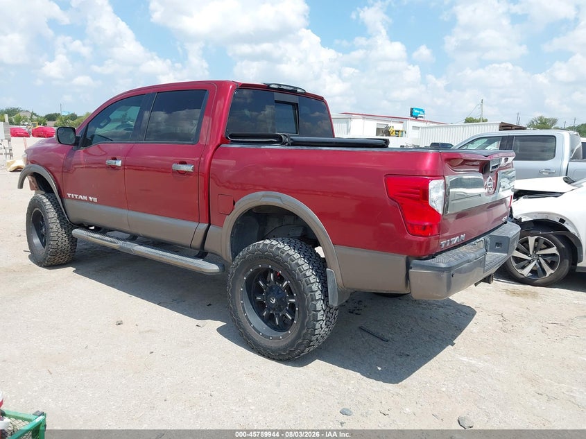 Vin: 1n6aa1e51kn515880, lot: 46288768, nissan titan platinum reserve 20193