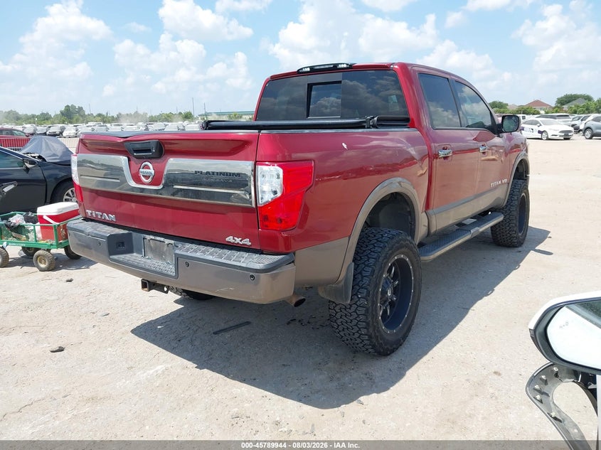 Vin: 1n6aa1e51kn515880, lot: 46288768, nissan titan platinum reserve 20194