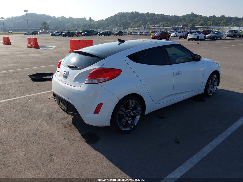 Vin: kmhtc6ad2eu191442, lot: 46288772, hyundai veloster base w/black 20144