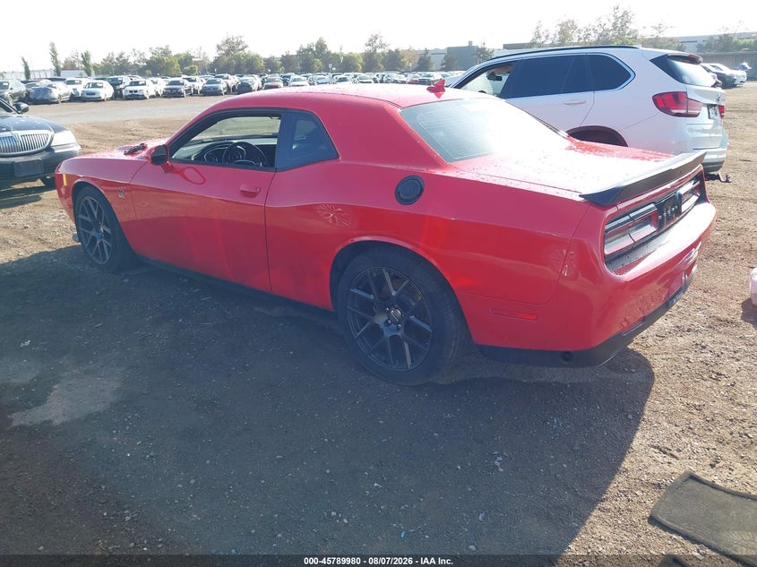 Vin: 2c3cdzfj8gh143102, lot: 46288804, dodge challenger r/t scat pack 20163
