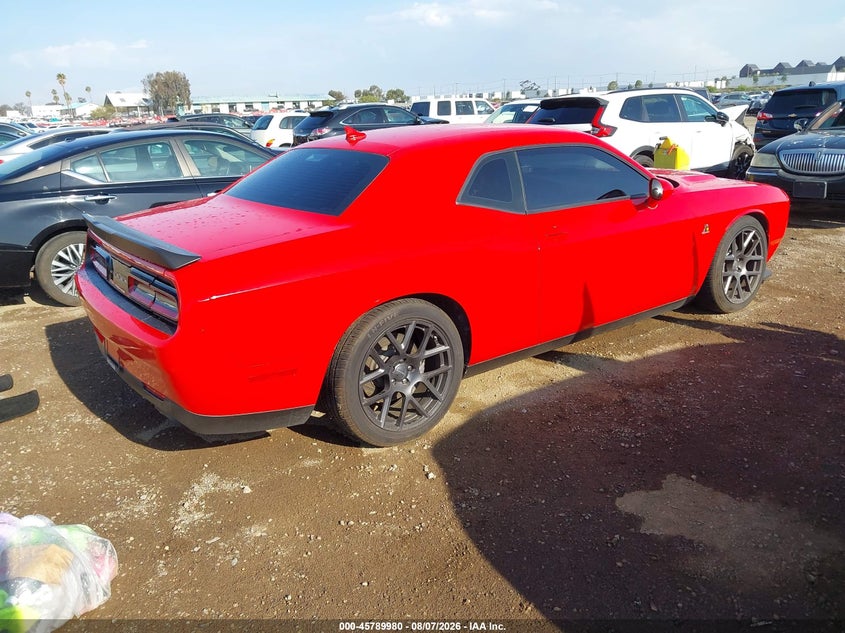 Vin: 2c3cdzfj8gh143102, lot: 46288804, dodge challenger r/t scat pack 20164
