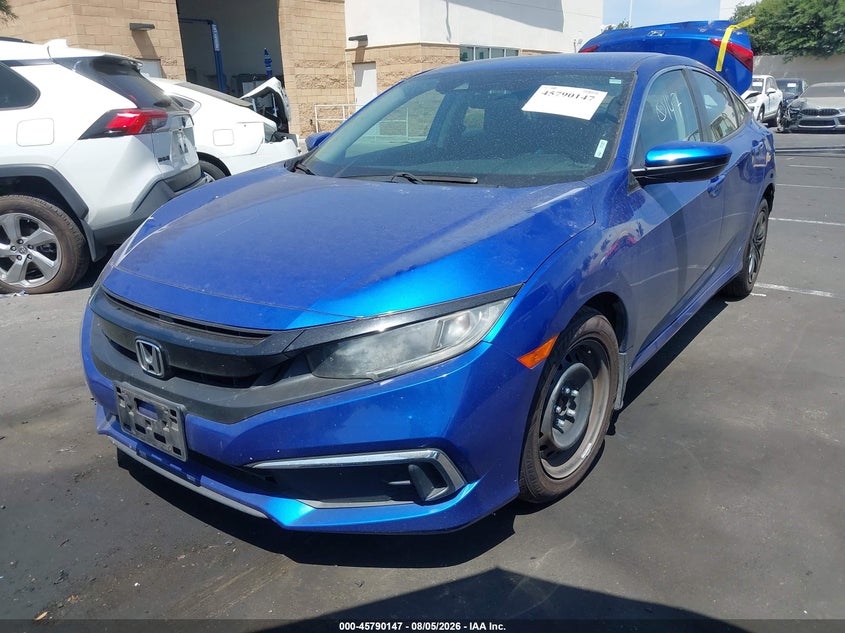 2020 Honda Civic, Rear, IAAI, VIN 2HGFC2F69LH553742 — photo 2