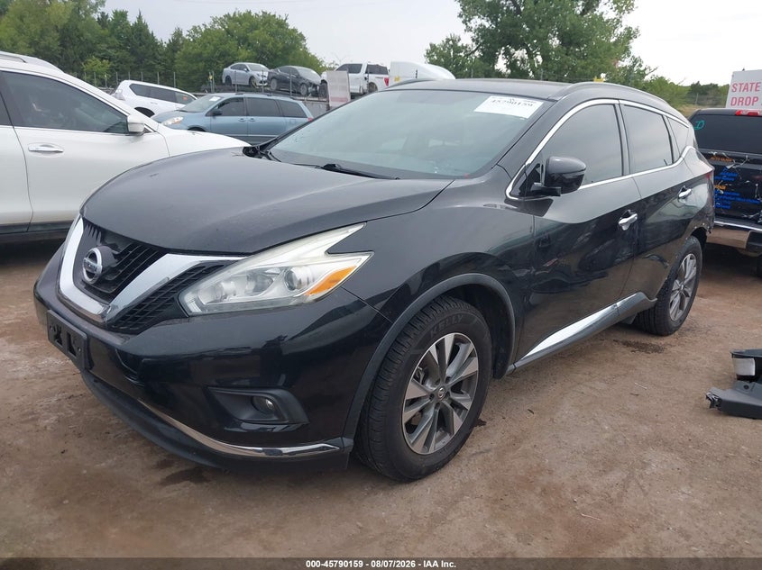 2017 Nissan Murano Platinum/S/Sl/Sv, Удар сзади, IAAI, VIN 5N1AZ2MH6HN105044 — фото 2