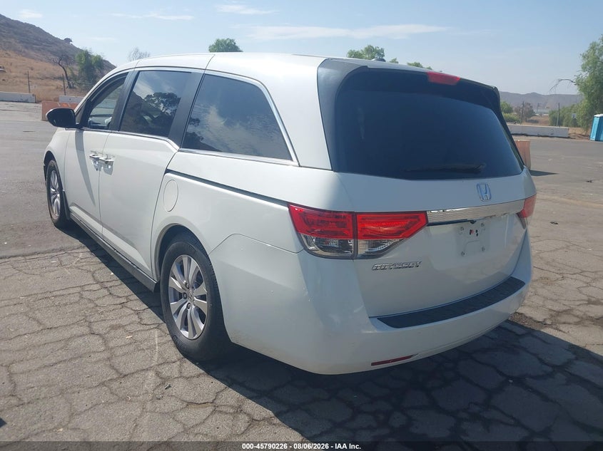 Vin: 5fnrl5h68fb120076, lot: 46289050, honda odyssey ex-l 20153