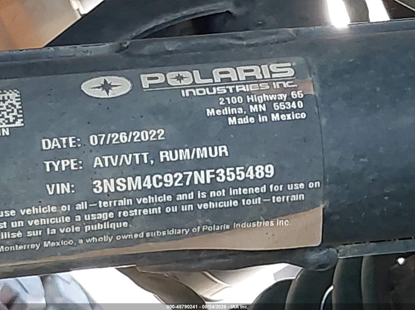 POLARIS RZR 2022