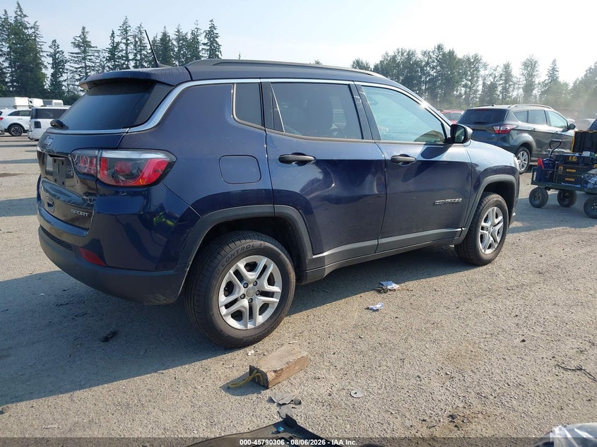 Vin: 3c4njdab4kt813969, lot: 46289130, jeep compass sport 4x4 20194