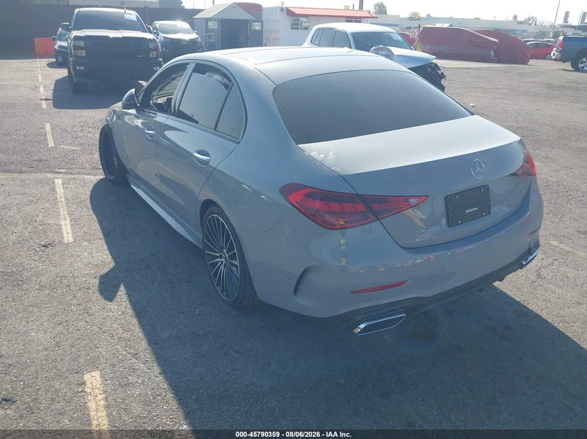 Vin: w1kaf4gb6tr319281, lot: 46289183, mercedes-benz c 300 20263