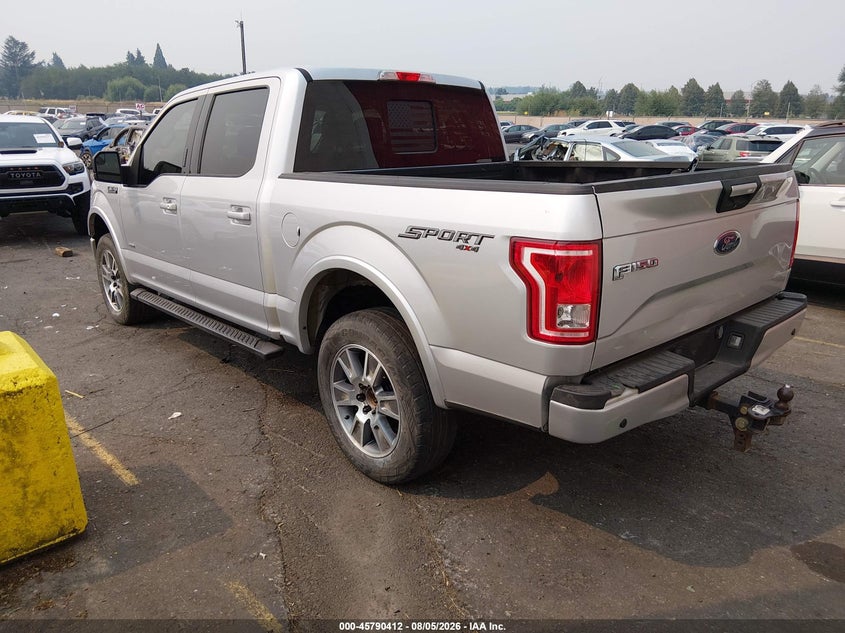 Vin: 1ftew1eg3fkd28297, lot: 46289236, ford f-150 xlt 20153