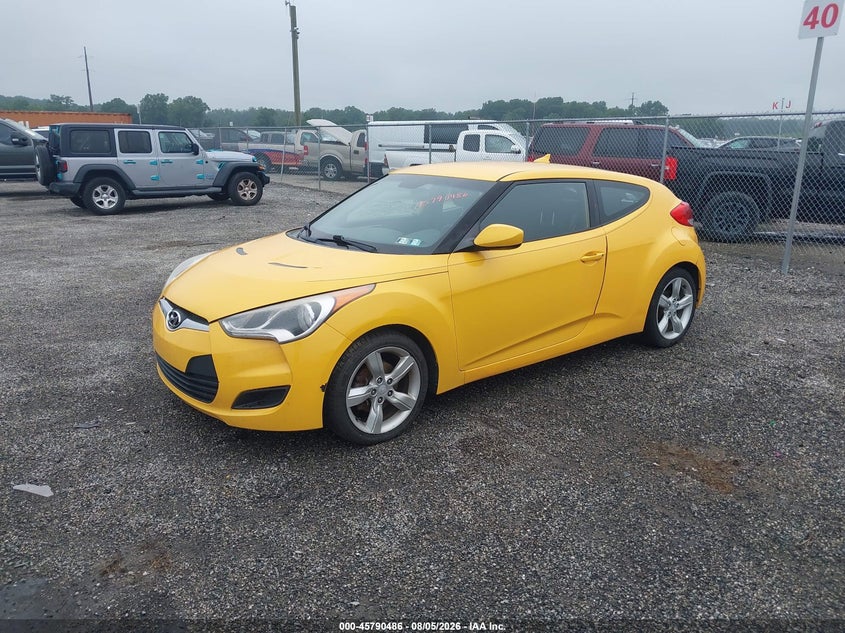 Vin: kmhtc6ad8eu183510, lot: 46289310, hyundai veloster base w/black 20142