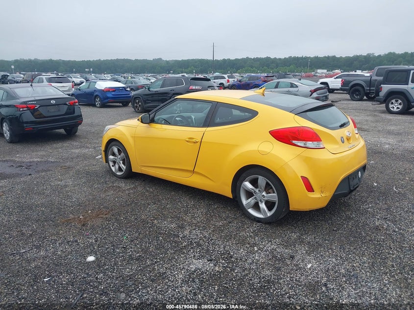 Vin: kmhtc6ad8eu183510, lot: 46289310, hyundai veloster base w/black 20143