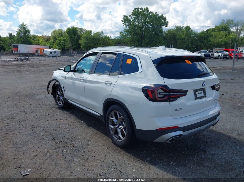 Vin: 5ux53dp03n9k65104, lot: 46289388, bmw x3 xdrive30i 20223