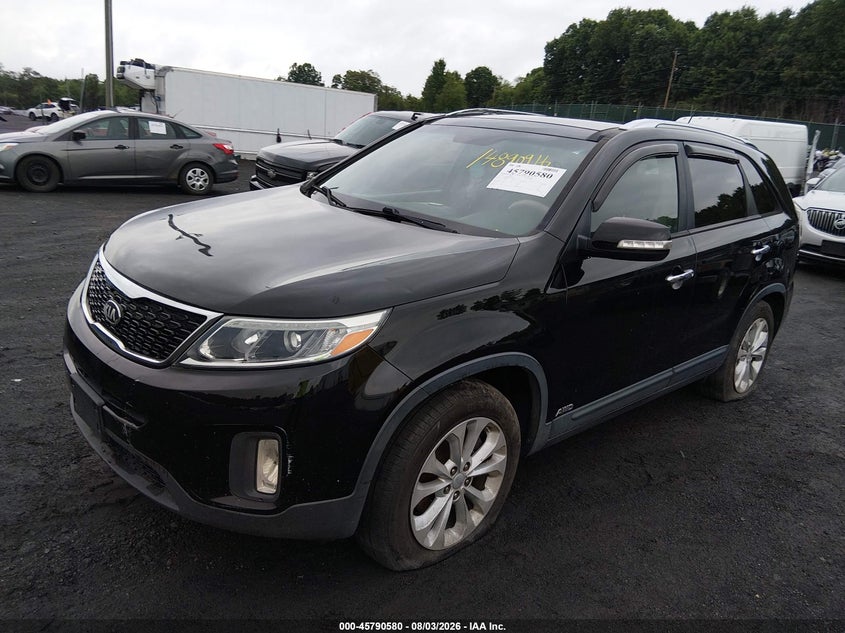 Vin: 5xykuda75eg524939, lot: 46289404, kia sorento ex v6 20142