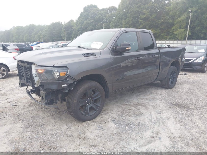 Vin: 1c6srfbt3nn138514, lot: 46289567, ram 1500 big horn  4x4 6'4 box 20222