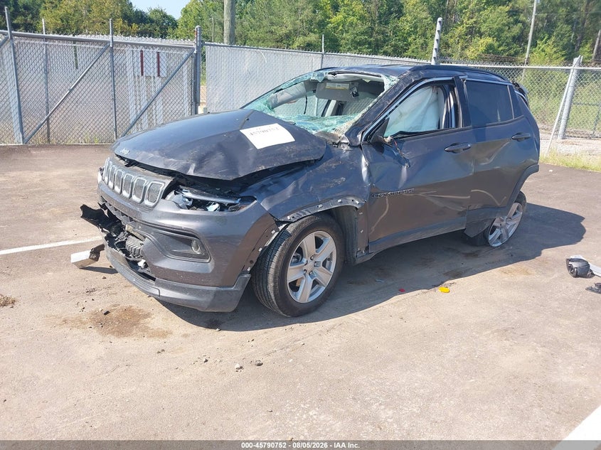 Vin: 3c4njcbb8nt182477, lot: 46289582, jeep compass latitude fwd 20222