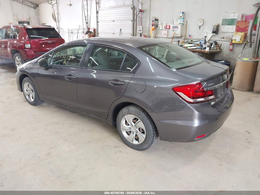 Vin: 19xfb2f57fe279580, lot: 46289600, honda civic lx 20153