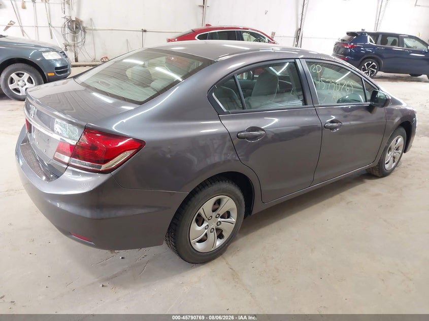 Vin: 19xfb2f57fe279580, lot: 46289600, honda civic lx 20154