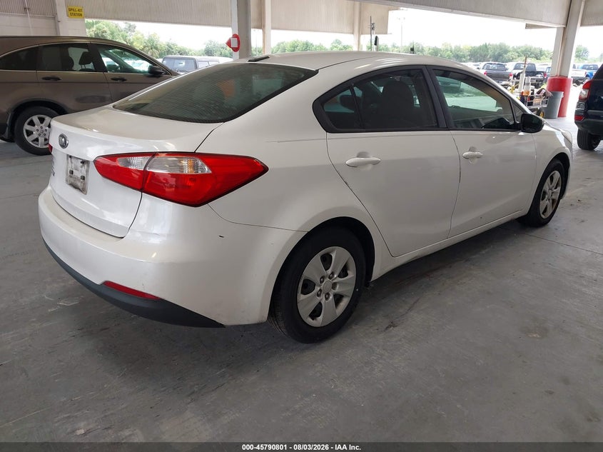 Vin: knafx4a69f5323889, lot: 46289632, kia forte lx 20154