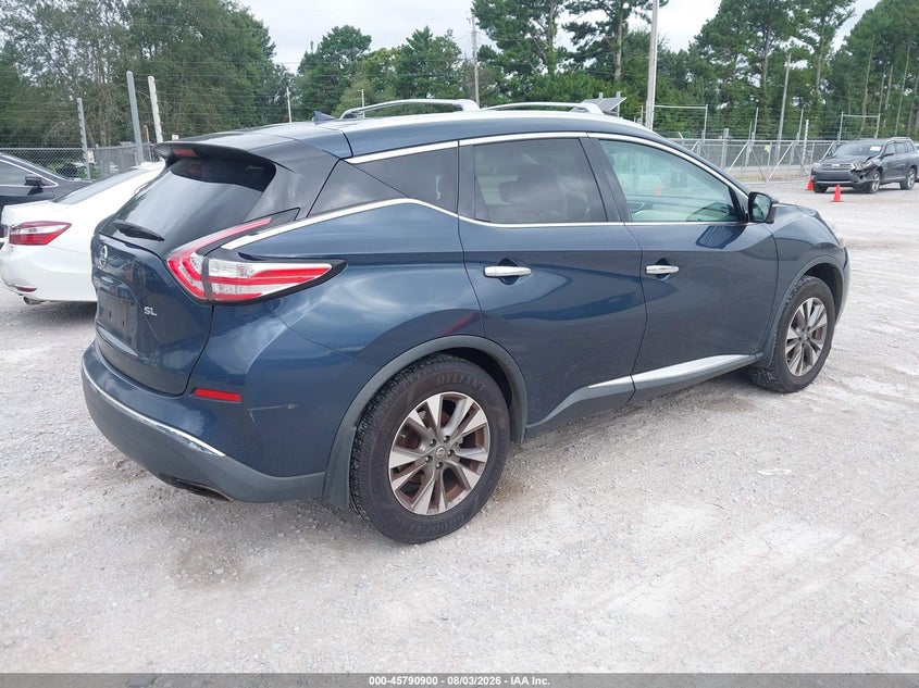 Vin: 5n1az2mg0fn275520, lot: 46289731, nissan murano sl 20154