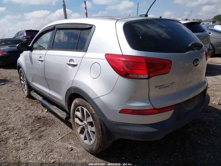 Vin: kndpb3acxe7656403, lot: 46289832, kia sportage lx 20143