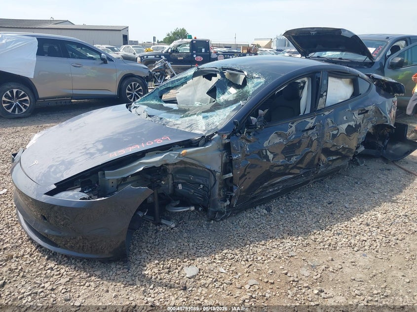 Vin: 5yj3e1ea8sf969555, lot: 46289920, tesla model 3 long range rear-wheel drive/standard rear-wheel drive 20252