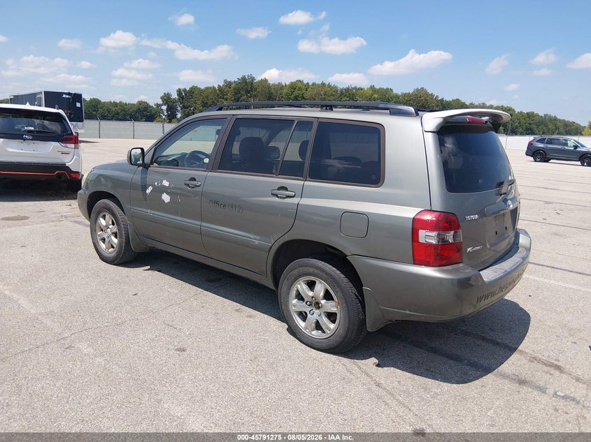 2007 TOYOTA HIGHLANDER SPORT UTILITY VEHICLE 3.3L V-6 DOHC, VVT, 215HP