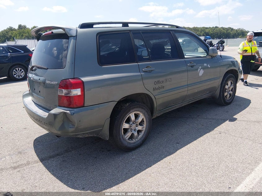 2007 TOYOTA HIGHLANDER SPORT UTILITY VEHICLE 3.3L V-6 DOHC, VVT, 215HP