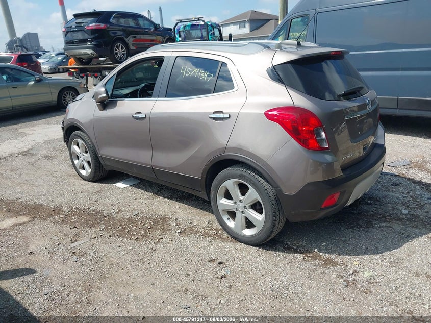 Vin: kl4cjcsb2fb176324, lot: 46290178, buick encore leather 20153