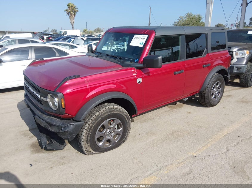 Vin: 1fmde7bh4sla87025, lot: 46290270, ford bronco big bend 20252