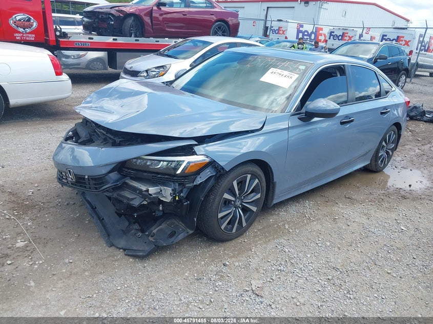 Vin: 2hgfe1f75rh319796, lot: 46290286, honda civic ex 20242
