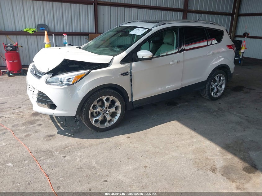 Vin: 1fmcu0j96eud35757, lot: 46290577, ford escape titanium 20142