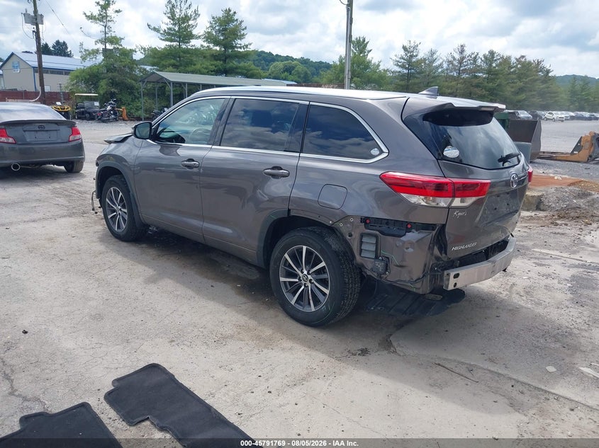 Vin: 5tdjzrfh3hs411106, lot: 46290600, toyota highlander xle 20173