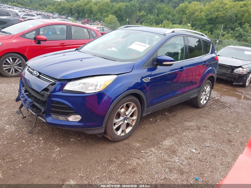 Vin: 1fmcu9j92eud63964, lot: 46290659, ford escape titanium 20142