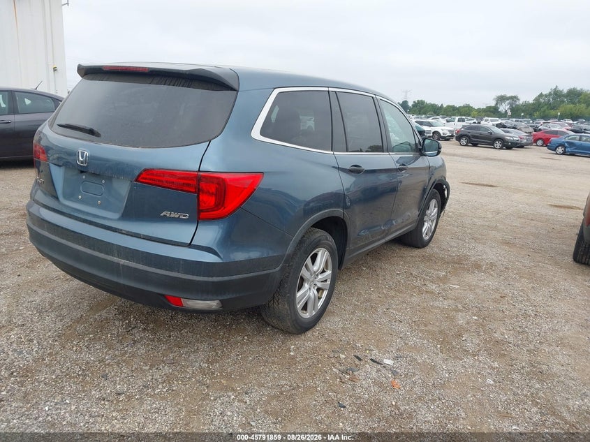 Vin: 5fnyf6h10jb071185, lot: 46290690, honda pilot lx 20184