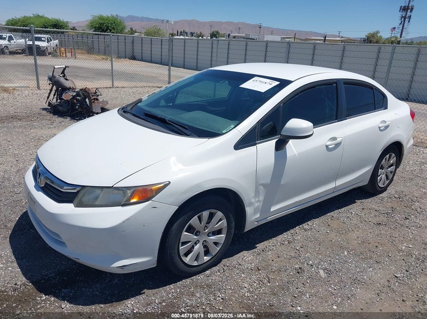 Vin: 19xfb2f54ce356515, lot: 46290710, honda civic lx 20122