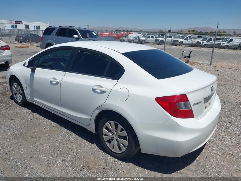 Vin: 19xfb2f54ce356515, lot: 46290710, honda civic lx 20123