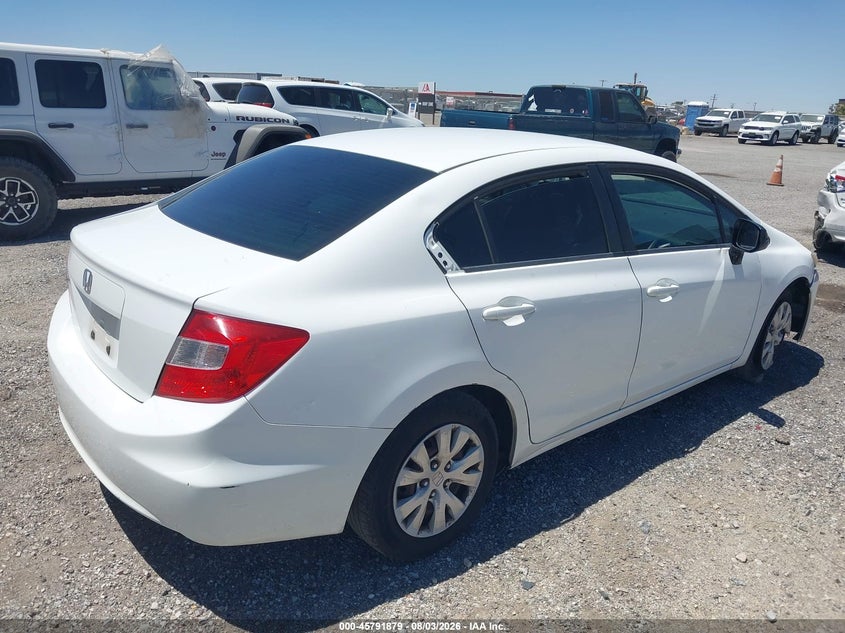 Vin: 19xfb2f54ce356515, lot: 46290710, honda civic lx 20124