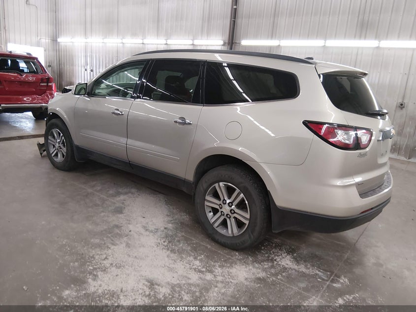 Vin: 1gnkvhkd1fj134843, lot: 46290732, chevrolet traverse lt 20153