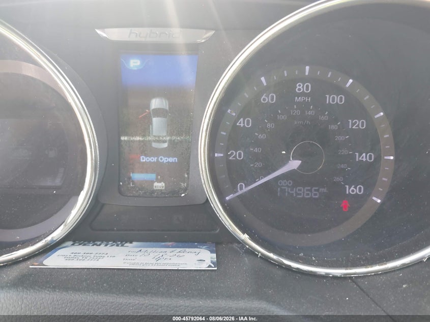 2012 HYUNDAI SONATA HYBRID auction photo 7