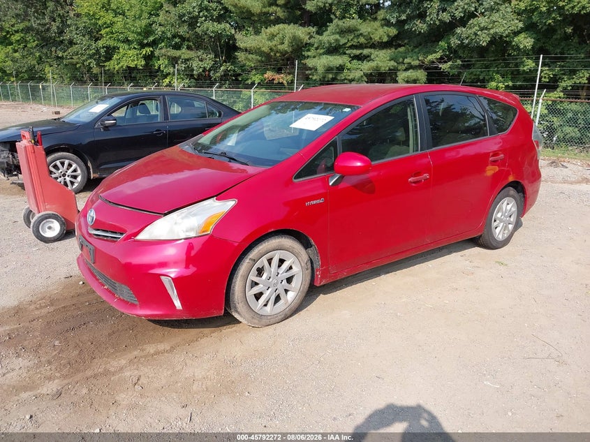 Vin: jtdzn3euxc3031605, lot: 46291103, toyota prius v three 20122