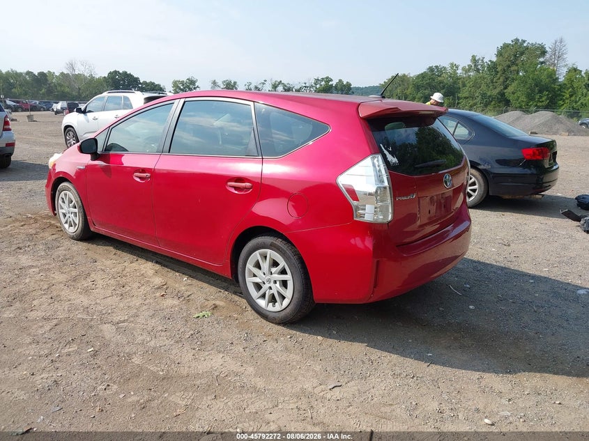 Vin: jtdzn3euxc3031605, lot: 46291103, toyota prius v three 20123