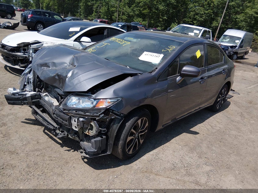 Vin: 19xfb2f83ee218574, lot: 46291118, honda civic ex 20142
